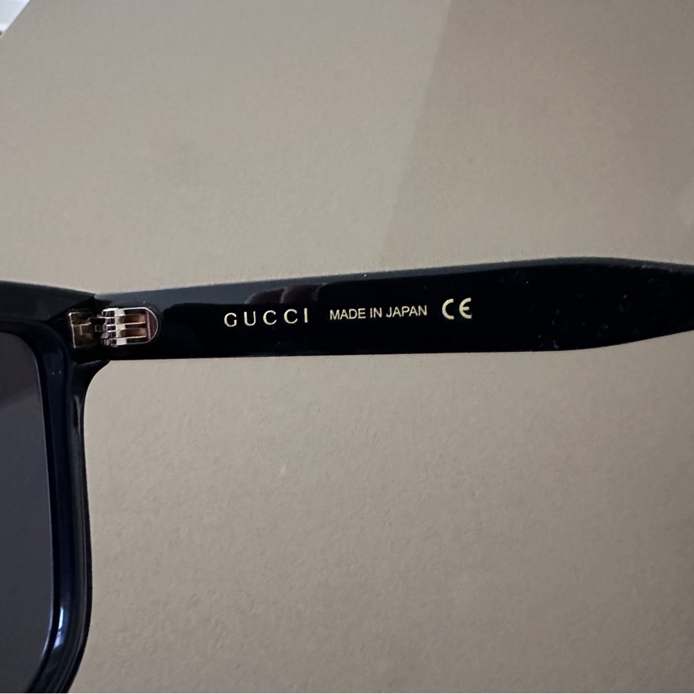 Gucci Flat Top Black Sunglasses with Dark Lenses - Picture 6 of 8